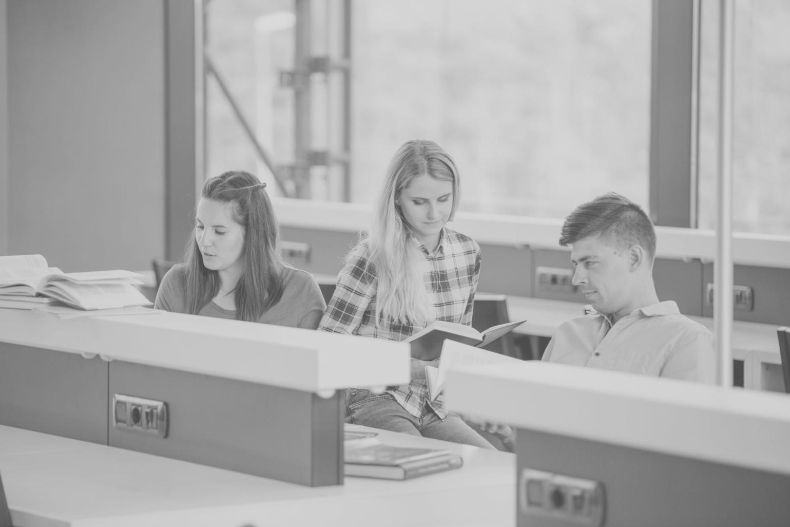 Estudiante trabajando en análisis de empresas
